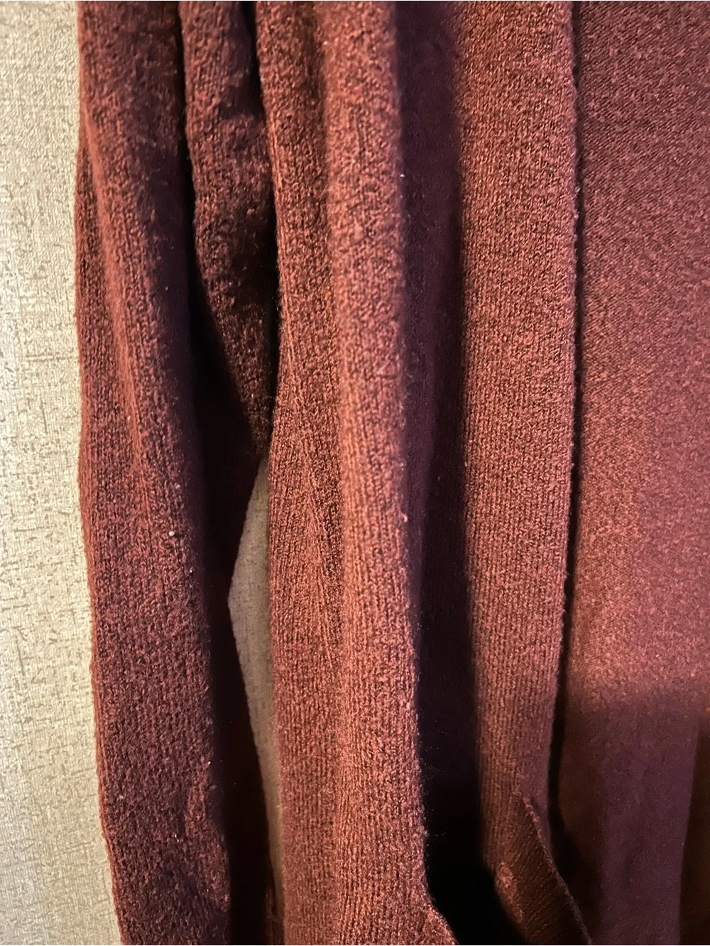 a new day Burgundy Open-Front Pocket Cardigan